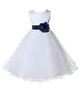 ekidsbridal White Tulle Rattail Edge Flower Girl Dress Wedding Tulle 829S 8