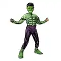 MARVEL Boys Deluxe Hulk Costume, Incredible Hulk Child Bruce Banner Kids Halloween Costume - Officially Licensed Medium