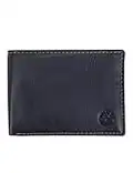 Timberland mens Genuine Leather Rfid Blocking Passcase Security Wallet Billfold, Navy Blue, One Size US