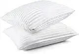 SM Decor Pillows 2 Pack,Bounce To Back, Soft Filling Bed Pillows For Side, Stomach And Back Sleeper, Hotel Quality Body Pillows (2 Pack, Stripped Pillows)