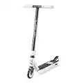 Xootz Invert Stunt Scooter, Adult and Kids Kick Scooter, Lightweight 360 Degree Stunts, Beginner and Intermediate Level Scooter, Steel T-Bar and Grip Tape Deck, 6+, White