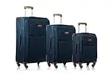 CHAMPS – ‘Classic Collection’ - 3 Piece SOFTSIDE Spinner Luggage Set (Navy)