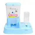 Fablcrew Distributeur Automatiques de Nourriture et d'eau pour Chat et Chien, Gamelle Fonctions 2 en 1 Distributeur Automatique de Nourritures Eaux pour Chiens et Chats