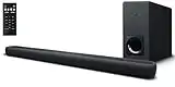 Yamaha YAS-209 Sound Bar for TV with External Wireless Subwoofer, Built-In Bluetooth, Alexa Voice Control, Wi-Fi, HDMI, HDMI ARC, DTS Virtual X, Spotify & Amazon Music Capable