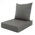 idee-home Deep Seat Patio Cushions, 24x24 Outdoor Cushions, Replacement Cushions Back Cushion, Outdoor Hampton Bay Patio Cushions for Backyard Couch Sofa, 2pcs Set, Seat: 24 x 24 Back: 24 x 22