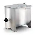 Kitchener Meat Mixer Edelstahl manuelle Handkurbel 4,2 Gallonen/16L Max 17.6LBS Pfund Kapazität Heavy Duty Commercial Food Grade w / 4 abnehmbare Mixing Paddles und klarem Deckel zum Würzen Fleisch