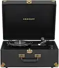 Crosley CR6253B-BK Anthology Vintage 3-Speed Bluetooth in/Out Suitcase Turntable, Black