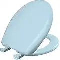 Bemis 200SLOWT 464 Toilet Seat will Slow Close, Never Loosen and Easily Remove, ROUND, Plastic, Dresden Blue