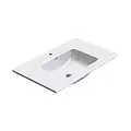 doporro® Lavabo da Incasso, Lavabo Sottopiano 80x48x14cm, Lavandino Bagno da Minerale Fuso Colossum02-800，Bianco