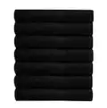 COTTON CRAFT Simplicity Bath Towels Set -7 Pack- 27x52-100% Cotton Bath Towel - Lightweight Absorbent Soft Easy Care Quick Dry Everyday Luxury Hotel Spa Gym Shower Beach Pool Camp Travel Dorm - Black