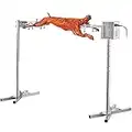 VBENLEM 46‘’ Electric BBQ Rotisserie Grill Kit, 125LB Pig Spit Rotisserie Grill, 45W Rotisserie Motor and Height Adjustable for Pig Rotisserie Lamb Outdoor Party Campfire Barbecue