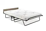 Jay-Be Supreme Folding Bed with Micro e-Pocket Sprung Mattress and Automatic Folding Legs, Compact, Small Double,Black