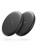 Anker 10W Max, 2 Pack 313 Wireless Charger (Pad), Qi-Certified Wireless Charging 7.5W for iPhone 14/14 Pro/14 Pro Max/13/13 Pro Max, Galaxy S10 S9 S8, S9 Plus (No AC Adapter)