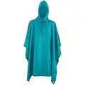 Poncho de Pluie Cape de Pluie Imperméable avec Capuche Veste de Pluie Unisexe Réutilisable Étanche Hommes Femmes pour Voyage Camping Randonnée Vélo Pêche Moto Activités en Plein Air Bleu Clair