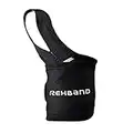 Rehband vendaje de muñeca con inclusión de pulgar para estabilización en el deporte y el trabajo, muñequera ajustable individualmente, Color:Negro, Talla:Talla única