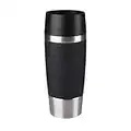 Emsa Travel Mug Classic | 360 ml | Thermobecher | Isolierbecher | hält 4h heiß/ 8h kalt | 100% dicht | auslaufsicher | Quick-Press-Verschluss | 360°Trinköffnung | schwarz | 1 Stück (1er Pack)