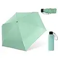 ZOCONE Mini Ombrello da Viaggio, Mini Ombrello Ultraleggero Portatile Compatto Ombrello Pieghevole Ombrello da Viaggio, 99% UV Resistenza & 100% Impermeabile (Verde)