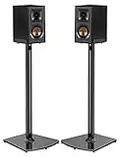 Universal Speaker Stands with Cable Management, Stands for Satellite Speakers & Bookshelf Speakers Holds to 22lbs, 33.6 Inch Surround Sound Speaker Stands 1 Pair (PGSS2)