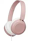 JVC HA-S31M Wired Over-Ear Headband Headphones with Microphone & Remote - Dusty Pink