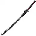 WXXT Katana Japonesa,Accesorios para Armas de Madera,Entrenamiento de esgrima de Kendo,Accesorios para Juegos de rol,Hechos a Mano,103 cm(Negro