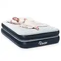 Full Size Air Mattress with Built in Pump, Evajoy 18'' Inflatable Luxury Double High Blow Up Mattress, Easy to Inflate/Quick Set Bed