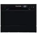 Russell Hobbs RHTTDW6B Freestanding Compact Dishwasher, Eco mode, 6 place_settings, Black, Noise level: decibels 52