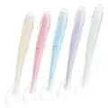 Vicloon Cucharas Siliconas Bebé, 5pcs Cuchara de Aprendizaje para Bebe, Silicona Suave Cuchara de Punta de alimentación para bebés, Cuchara para Bebé para Comer Independiente