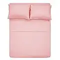 Best Season 1800 Thread Count Microfiber Fade Resistant Bed Sheet Set, 4 Piece, Full, Blush Pink