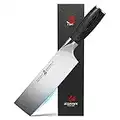 TUO Nakiri Knife 6.5 inch Japanese Chef Knife Vegetable Fruit Cleaver Usuba Knife German HC Super Steel Ergonomic Pakkawood Handle with Gift Box-Goshawk Series