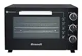 Brandt FC602MUB – Multifunktionaler Mini-Backofen – Kapazität 60 l – 5 Kochpositionen – 2200 W – Umdrehende Wärme – Zubehör – Drehspieß, Gitter und Zange – Schwarz