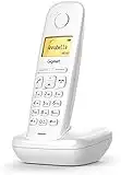 Gigaset A170 Teléfono Fijo DECT Inalámbrico, Pantalla Gráfica Iluminada, Agenda de 50 Contactos, Fácil de Usar, Modo ECO, Instalación Sencilla, Color Blanco