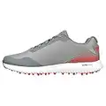 Skechers Herren Max 2 Arch Fit Wasserdichter Stachelfreier Golfschuh Sneaker, Grau, Rot, 41.5 EU