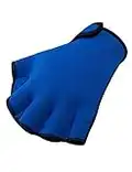 FitsT4 Aqua Gloves Webbed Paddle Swim Gloves Fitness Water Aerobics and Water Resistance Training for Men Women Children Blue M