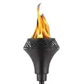 TIKI Brand Island King Decorative Outdoor Torch for Lawn, Patio and Backyard, Metal Black - 65 in, 1120128
