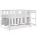 Dream On Me Synergy Convertible Crib And Changer In White, JPMA Certified, Non-Toxic Finish, Constructed Of Solid Pinewood, 4 Mattress Height Settings (679-WHT)