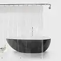 Bamyko Doublure de Rideau de Douche PEVA Rideaux Anti Moisissure, Imperméable，Antibactérien - 180 x 180cm, Transparent