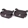 Diono Solana 2022, No Latch, Pack of 2 Backless Booster Car Seats, Lightweight, Machine Washable Covers, Cup Holders, Charcoal Gray