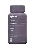 Optimi Lions Mane Mushroom Supplement, 60 Capsules, Mindful Formula for Cognitive Boost and Mental Clarity