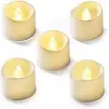 Homemory 12Pcs Battery Operated Tealights Candles, Fake Flameless Flickering Tealights, 200+Hours Electric LED Candles Tea Lights for Votive, Centerpiece Table Decorations