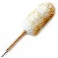 J&A Lambswool Dusters with Solid Wooden Handle, Flexible Head, Anti-Static, Comfortable Grips 18.9 inchs Long Feather Duster for Office, Home and Car etc.