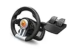 Krom K-WHEEL - NXKROMKWHL - Juego de volante y pedales Multiplataforma, palanca de cambios y levas en el volante, efecto vibracion, compatible PC, PS3, PS4 y XBOX