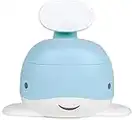 PALAKLOT Siège de toilette amusant en plastique pour bébé avec motif baleine - Stable et confortable pour vos tout-petits - Urinoir de voyage en plastique (bleu)