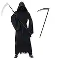 Adults Standard Phantom Of Darkness Fancy Dress Halloween Costume with Toy Scythe (Plastic)