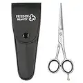 FRIEDEN BEAUTY Hair Cutting Scissors - Extra Sharp Razor Edge Hair Scissors 6.5" with Case, Stainless Steel Professional Barber Scissors, Haircut Shears for Hairdressing Salon & Home use (Silver)