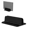 Kallrra Supporto PC Portatile, Supporto Tablet Alluminio, Laptop Stand Salvaspazio, Supporto Verticale Laptop Dock Regolabile per iPad Computer Notebook Smartphone Macbook Pro/Air Notebook, Nero