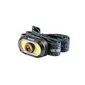 NEBO MYCRO USB Rechargeable, Adjustable LED Headlamp & Cap Light, Bright Spot Light for Camping, Hiking, Caving, Fishing with Adjustable Head Strap and Cap Clip, IPX4 Water Resistant