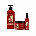 REVLON PROFESSIONAL UniqOne Rutina de Tratamiento, Champu y Acondicionador hidratante 490ml + Mascarilla 300ml y Tratamiento en Spray para Cabello 150ml