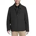 Dockers Men's Wool Blend Open Bottom Jacket with Quilted, Charcoal/Softshell bib, Small