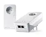 Devolo Magic 2 WiFi 6 Starter Kit Adaptador, WiFi Powerline -hasta 2.400 Mbps, Punto de Acceso WiFi Mesh, 2X conexión LAN Gigabit dLAN 2.0, Blanco, White