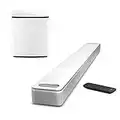 Bose Smart Soundbar 900, White with Bass Module 700 for Soundbar, Arctic White